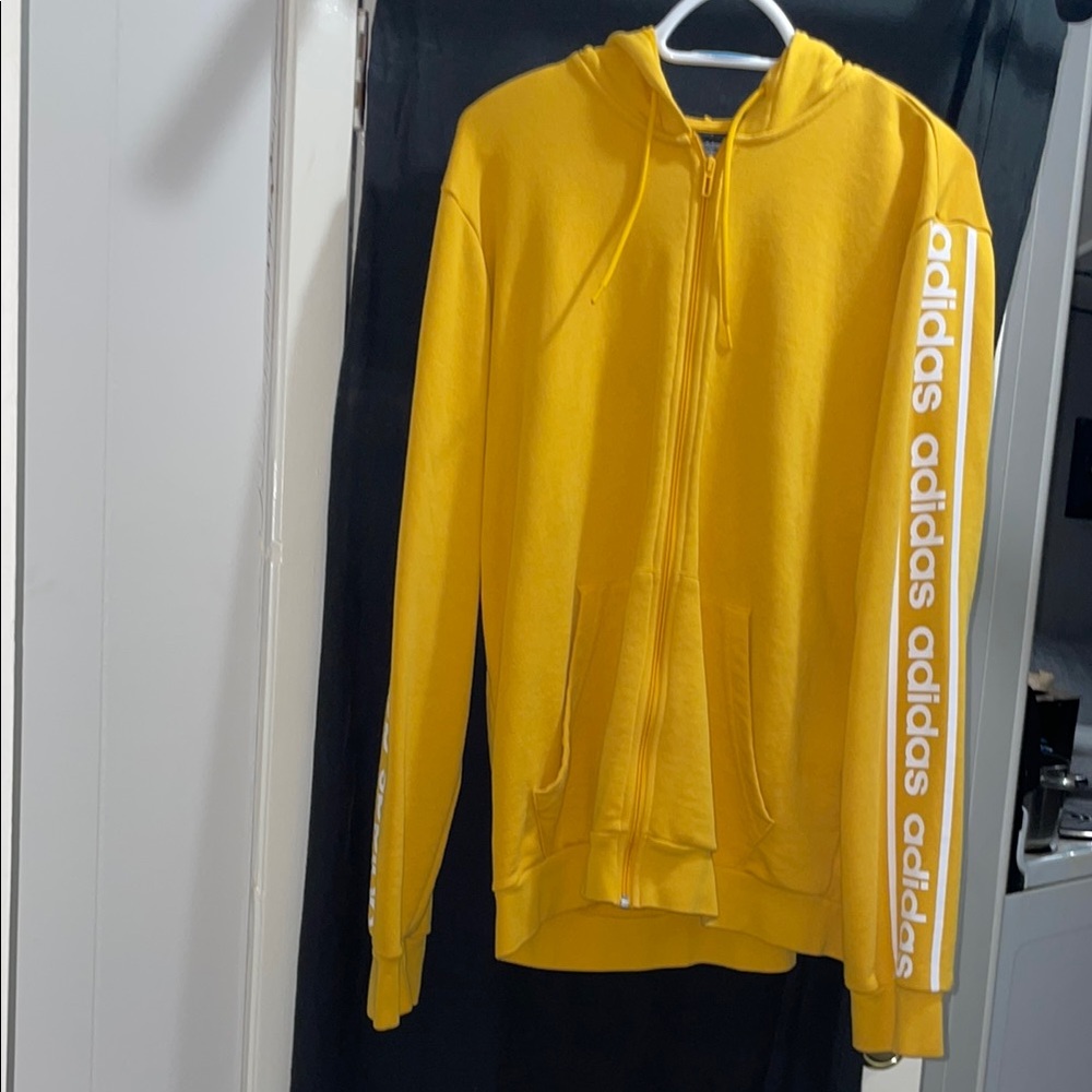 Adidas Bright Yellow Zip-Up Jacket